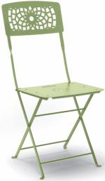 Метален стол светло зелен
