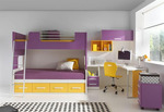 Поръчкова детска стая с двуетажно легло